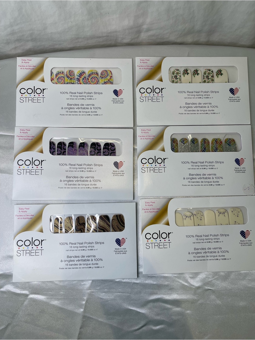 Color Street Nail Polish Strips Lot of 6 Mixed Sets Colors Designs New